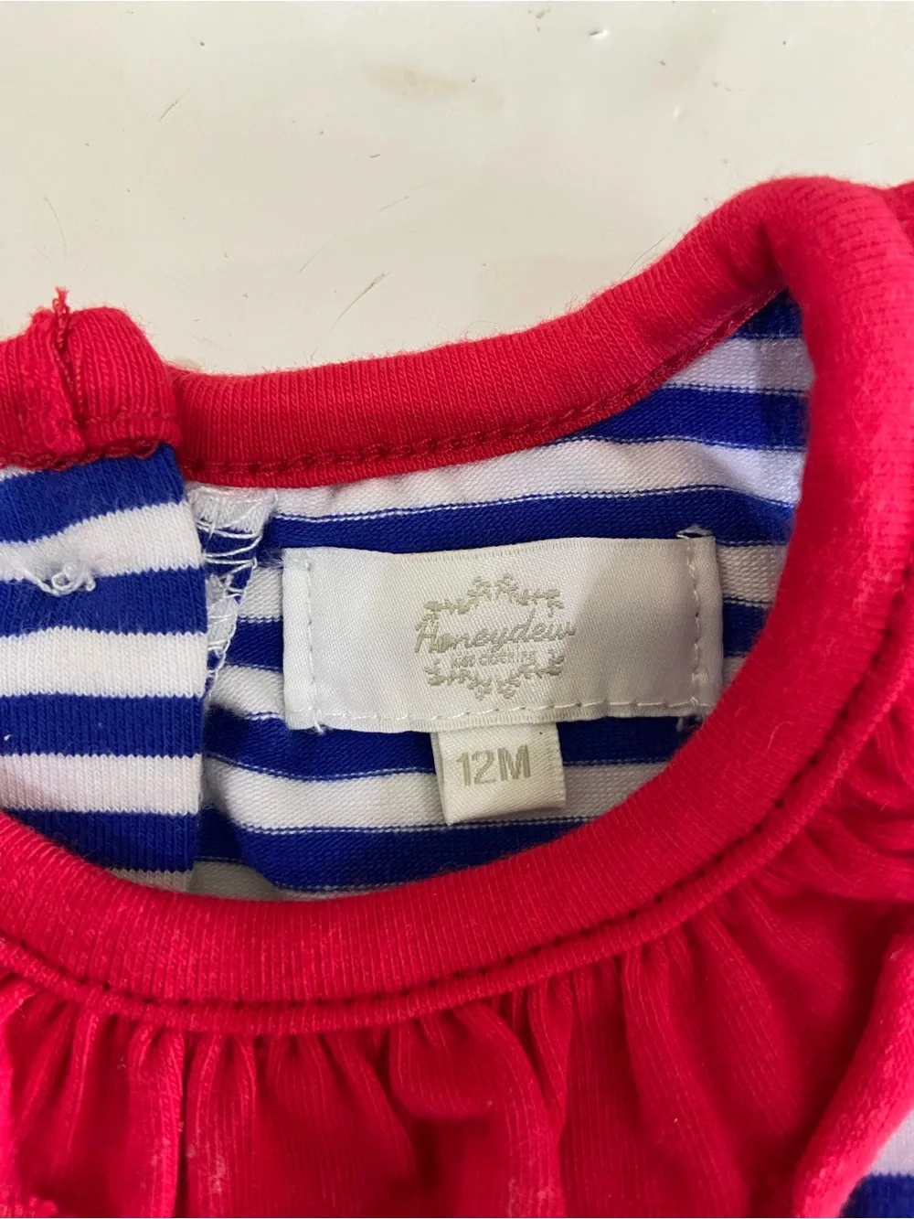 Honeydew USA Red & Blue Striped Flag Diaper Cover Dress